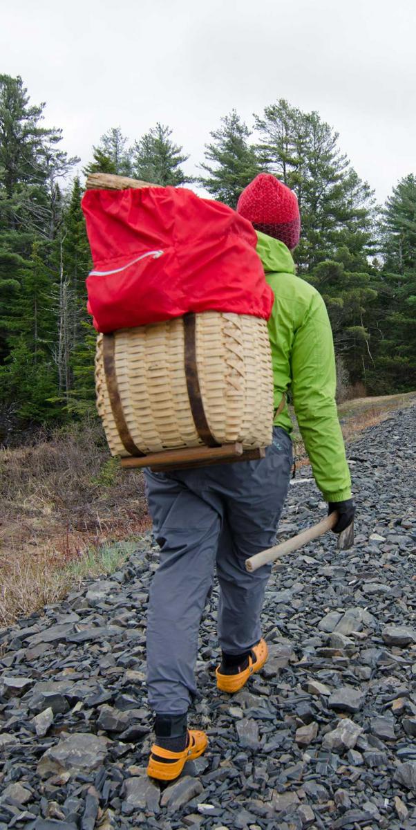 Collecting Firewood with a Traditional Packbasket 