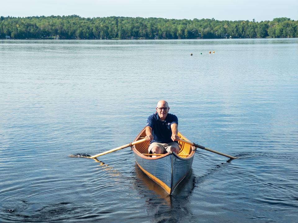 Rowing a Canoe